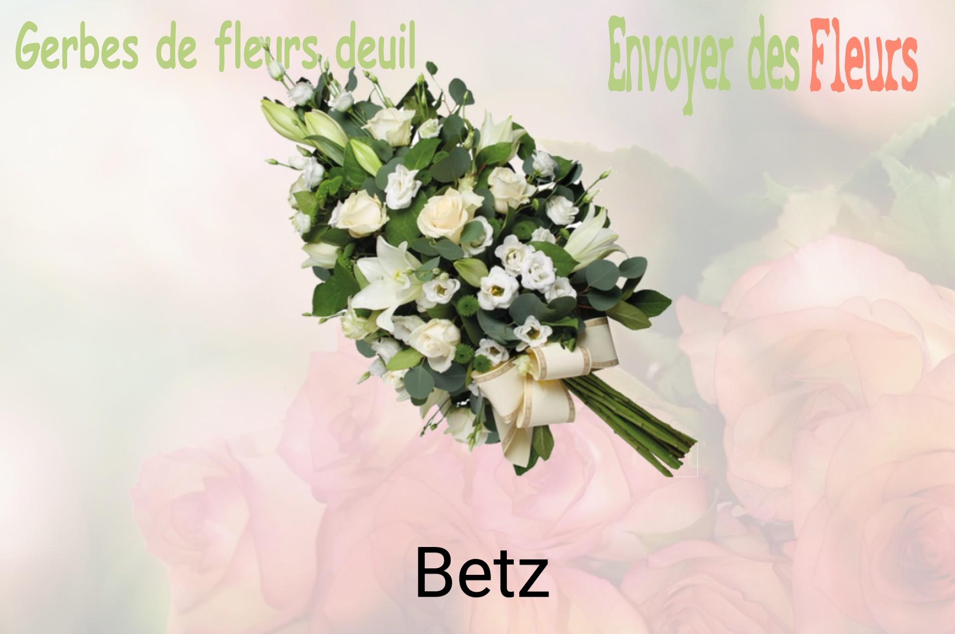 Gerbe de fleurs de deuil livrée à Betz